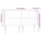 Preview: LED Kopfteil Dunkelbraun 163x16x118/128 cm Stoff