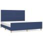 Preview: Bettgestell ohne Matratze Blau 160x200 cm Stoff