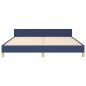 Preview: Bettgestell ohne Matratze Blau 160x200 cm Stoff