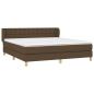 Preview: Boxspringbett mit Matratze Dunkelbraun 160x200 cm Stoff