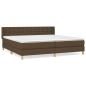 Preview: Boxspringbett mit Matratze Dunkelbraun 160x200 cm Stoff