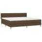Preview: Boxspringbett mit Matratze Dunkelbraun 160x200 cm Stoff