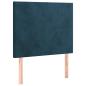 Preview: Boxspringbett mit Matratze Dunkelblau 90x190 cm Samt