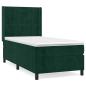 Preview: Boxspringbett mit Matratze Dunkelgrün 80x200 cm Samt