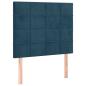 Preview: Boxspringbett mit Matratze Dunkelblau 90x190 cm Samt
