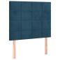 Preview: Boxspringbett mit Matratze Dunkelblau 90x200 cm Samt