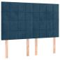 Preview: Boxspringbett mit Matratze Dunkelblau 140x190 cm Samt