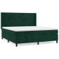 Preview: Boxspringbett mit Matratze Dunkelgrün 160x200 cm Samt