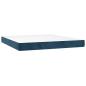 Preview: Boxspringbett mit Matratze Dunkelblau 160x200 cm Samt
