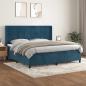 Preview: ARDEBO.de - Boxspringbett mit Matratze Dunkelblau 200x200 cm Samt