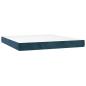 Preview: Boxspringbett mit Matratze Dunkelblau 160x200 cm Samt
