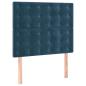 Preview: Boxspringbett mit Matratze Dunkelblau 90x190 cm Samt