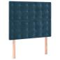 Preview: Boxspringbett mit Matratze Dunkelblau 90x200 cm Samt