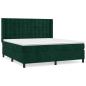 Preview: Boxspringbett mit Matratze Dunkelgrün 180x200 cm Samt