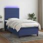 Preview: ARDEBO.de - Boxspringbett mit Matratze & LED Blau 80x200 cm Stoff
