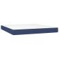 Preview: Boxspringbett mit Matratze & LED Blau 160x200 cm Stoff