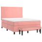 Preview: Boxspringbett mit Matratze Rosa 140x200 cm Samt