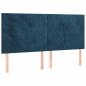 Preview: Boxspringbett mit Matratze Dunkelblau 200x200 cm Samt