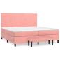 Preview: Boxspringbett mit Matratze Rosa 200x200 cm Samt