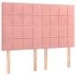Preview: Boxspringbett mit Matratze Rosa 140x200 cm Samt