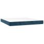 Preview: Boxspringbett mit Matratze Dunkelblau 160x200 cm Samt