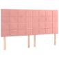 Preview: Boxspringbett mit Matratze Rosa 160x200 cm Samt