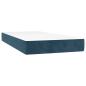 Preview: Boxspringbett mit Matratze Dunkelblau 200x200 cm Samt