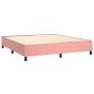 Preview: Boxspringbett mit Matratze Rosa 160x200 cm Samt