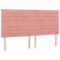 Preview: Boxspringbett mit Matratze Rosa 160x200 cm Samt