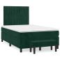 Preview: Boxspringbett mit Matratze Dunkelgrün 120x200 cm Samt