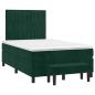 Preview: Boxspringbett mit Matratze Dunkelgrün 120x200 cm Samt