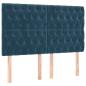 Preview: Boxspringbett mit Matratze Dunkelblau 140x190 cm Samt