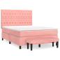 Preview: Boxspringbett mit Matratze Rosa 140x200 cm Samt