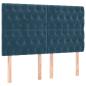 Preview: Boxspringbett mit Matratze Dunkelblau 160x200 cm Samt