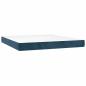 Preview: Boxspringbett mit Matratze Dunkelblau 160x200 cm Samt