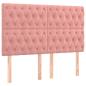 Preview: Boxspringbett mit Matratze Rosa 160x200 cm Samt