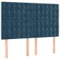 Preview: Boxspringbett mit Matratze Dunkelblau 140x190 cm Samt