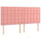 Preview: Boxspringbett mit Matratze Rosa 200x200 cm Samt