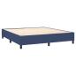 Preview: Boxspringbett mit Matratze & LED Blau 160x200 cm Stoff