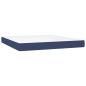 Preview: Boxspringbett mit Matratze & LED Blau 160x200 cm Stoff