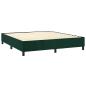 Preview: Boxspringbett mit Matratze & LED Dunkelgrün 180x200 cm Samt