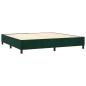 Preview: Boxspringbett mit Matratze & LED Dunkelgrün 200x200 cm Samt