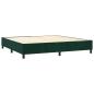 Preview: Boxspringbett mit Matratze & LED Dunkelgrün 200x200 cm Samt