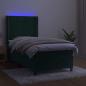 Preview: Boxspringbett mit Matratze & LED Dunkelgrün 80x200 cm Samt