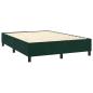 Preview: Boxspringbett mit Matratze & LED Dunkelgrün 140x190 cm Samt