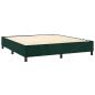 Preview: Boxspringbett mit Matratze & LED Dunkelgrün 160x200 cm Samt