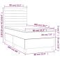 Preview: Boxspringbett mit Matratze Blau 80x200 cm Stoff