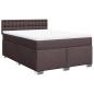 Preview: Boxspringbett mit Matratze Dunkelbraun 160x200 cm Stoff