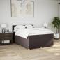 Preview: Boxspringbett mit Matratze Dunkelbraun 160x200 cm Stoff