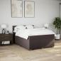 Preview: Boxspringbett mit Matratze Dunkelbraun 160x200 cm Stoff